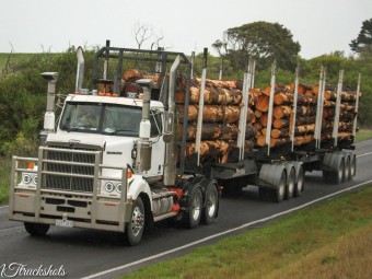 FS2 WESTERN STAR + 5 BAY LOG TRAILERS 